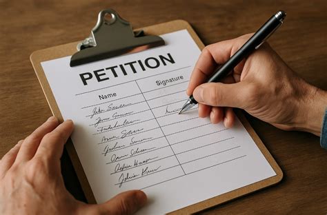 Personnes signant une pétition en ligne sur tablette