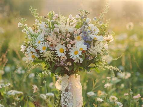 bouquet de fleurs champêtre fraîchement coupé