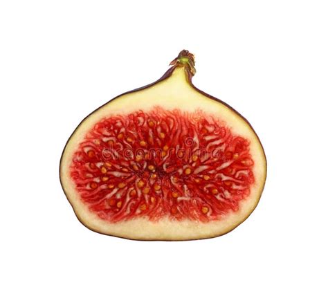 Figue coupée en deux montrant les graines