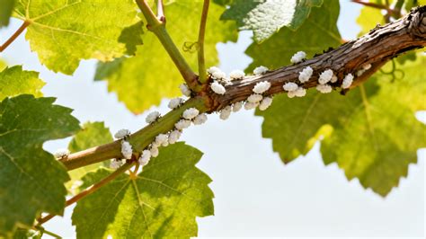 Feuilles de lierre attaquées par des cochenilles