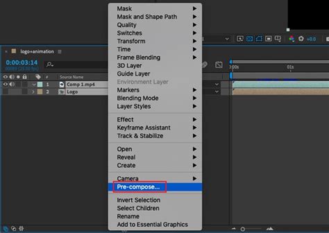 Schéma illustrant la structure d'une composition After Effects avec ses différents calques superposés