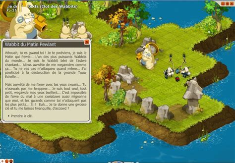 Carte de l'île des Wabbits dans Dofus