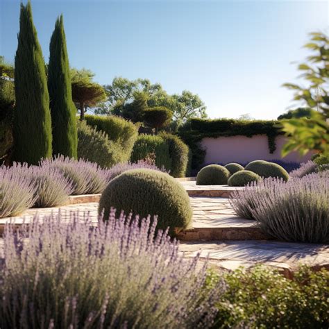jardin méditerranéen ensoleillé