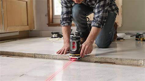 Utilisation d'un niveau laser pour tracer une ligne horizontale