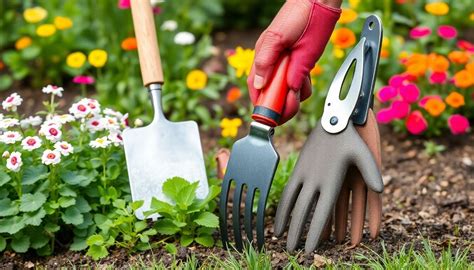 jardinier utilisant des outils manuels dans un potager
