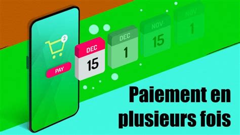 Infographie expliquant les options de paiement en plusieurs fois