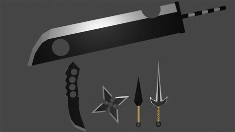 Différentes armes ninjas