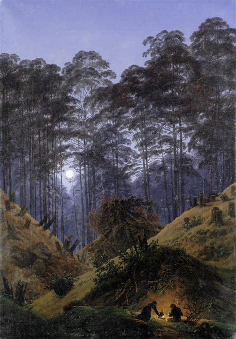 Peinture de Caspar David Friedrich représentant une forêt