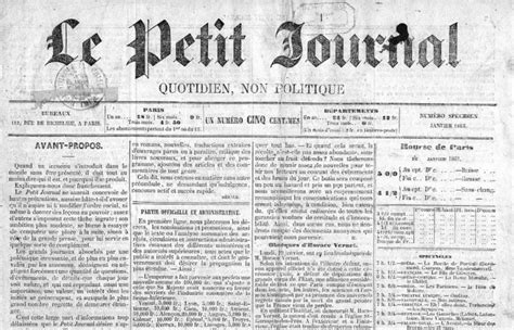 Titre d'un ancien numéro du Petit Journal