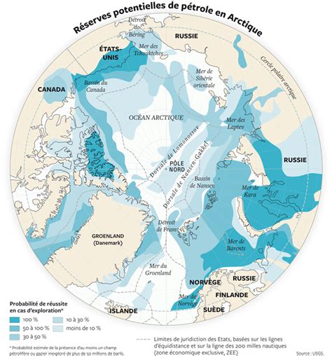 Carte des plateformes pétrolières de Gazprom en Arctique