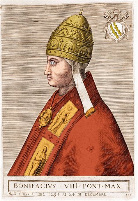 représentation médiévale de Boniface VIII