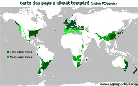 Carte de répartition du Cornus dans les zones tempérées