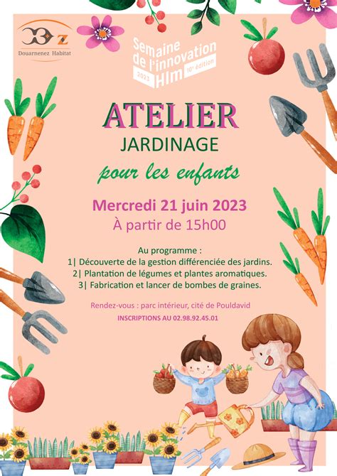 Visuel d'un atelier de jardinage pédagogique