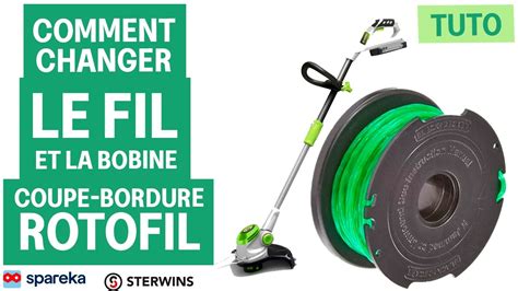 Schéma technique d'un coupe-bordures montrant l'emplacement de la bobine de fil