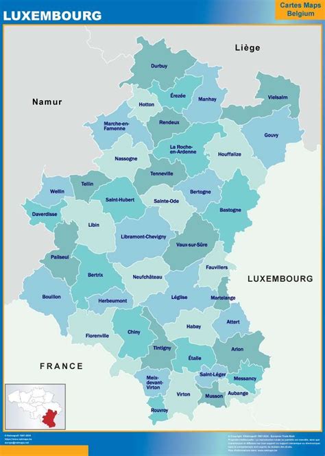 Carte logistique illustrant les zones de livraison en Belgique et au Luxembourg