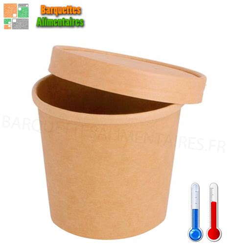 Différents types de pots à soupe en carton et en bagasse