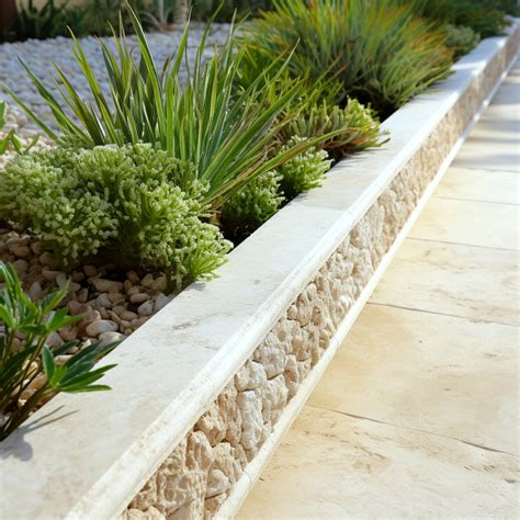 Exemple de bordure de jardin en pierre