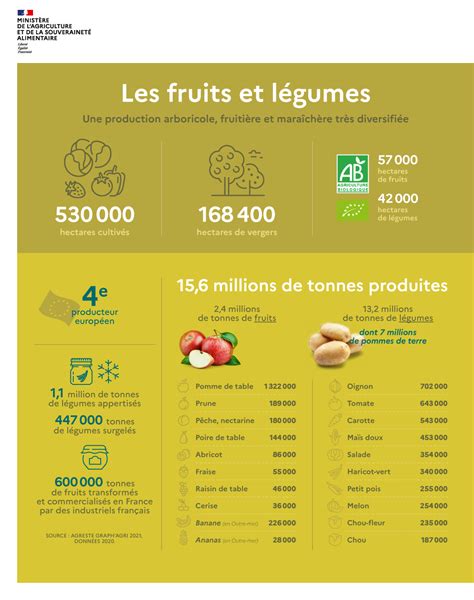 Infographie sur les légumes cultivés en Loir-et-Cher