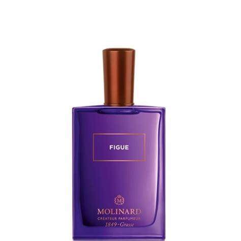 Un flacon élégant du parfum Figue de Molinard posé sous une lumière estivale