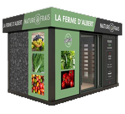 Distributeur automatique de produits agricoles frais en extérieur