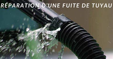 Schéma de réparation d'une fuite de tuyau