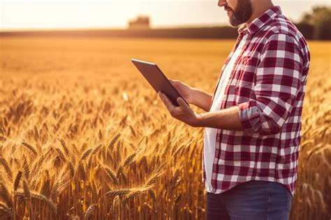 Illustration d'agriculteurs consultant une tablette avec des informations sur les semences