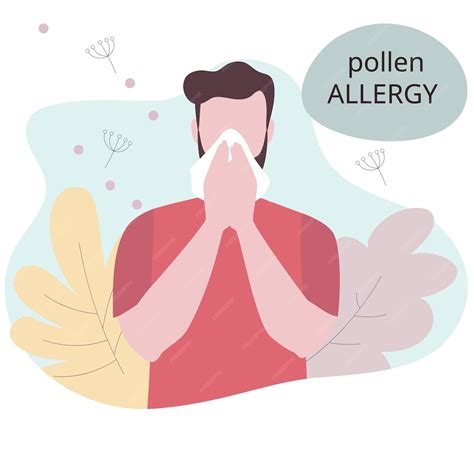 Personne éternuant à cause du pollen