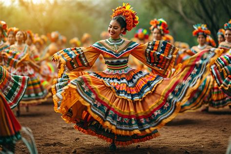 Paysage festif argentin avec des danseurs folkloriques et des éléments de la récolte