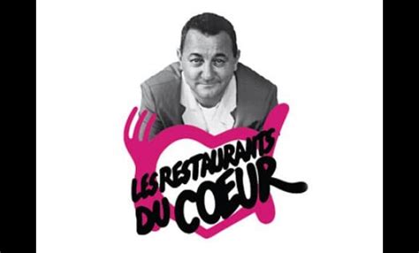 Logo historique des Restos du Cœur et portrait de Coluche