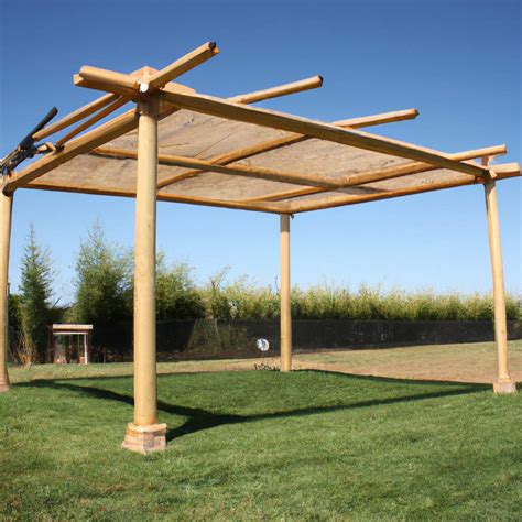 Schéma de montage d'une pergola en bambou
