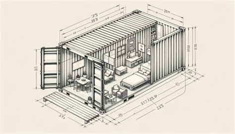 Schéma illustrant l'aménagement intérieur et les dimensions des meubles réfrigérés