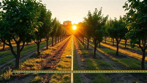 Illustration des distances de plantation des arbres fruitiers