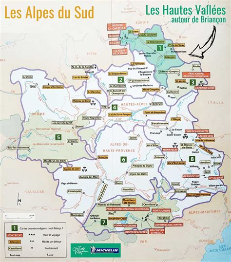 Carte des gisements miniers anciens dans les Alpes du Sud