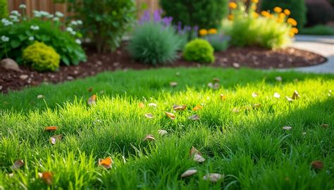 Gazon sain sans mauvaises herbes