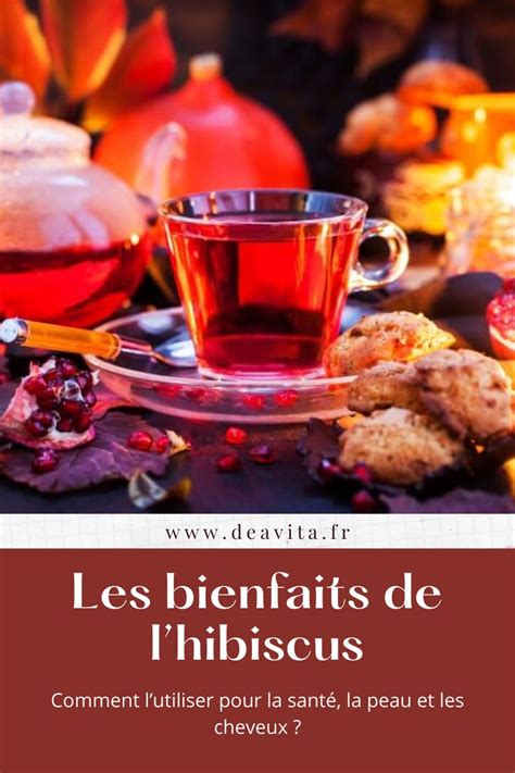 Infographie illustrant les bienfaits de l'hibiscus pour les cheveux