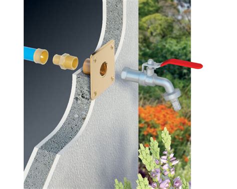 Fixation du robinet extérieur