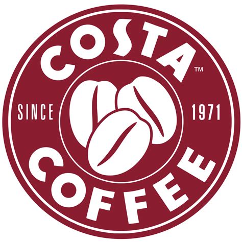 Illustration des couleurs principales du logo Costa Coffee