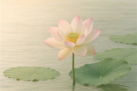fleur de lotus majestueuse au-dessus de l'eau