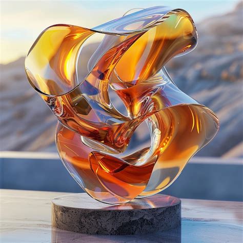 Détail d'une sculpture en verre de Didier Noisetier montrant le travail de texture et d'or