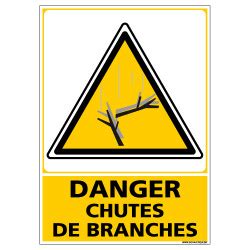 Panneau attention chutes de branches