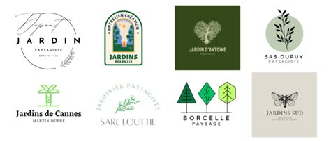 Exemples de logos de marques de paysagistes modernes