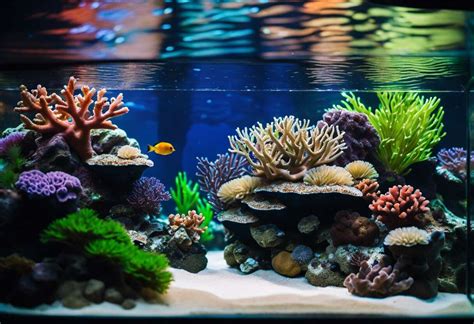 Exemple de disposition du décor dans un grand aquarium récifal