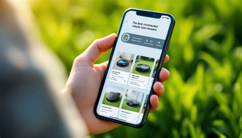 Interface de l'application mobile pour robot tondeuse