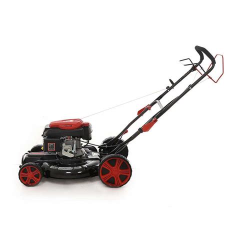 Tondeuse thermique Geotech M510 MSWG-T475 en action sur une pelouse