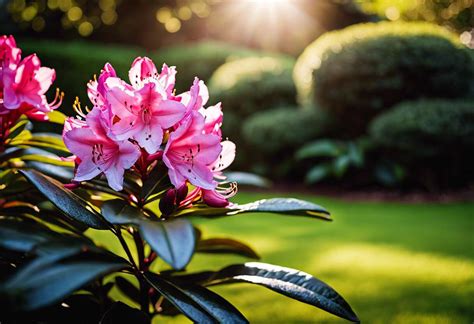 Illustration du processus de plantation d'un rhododendron
