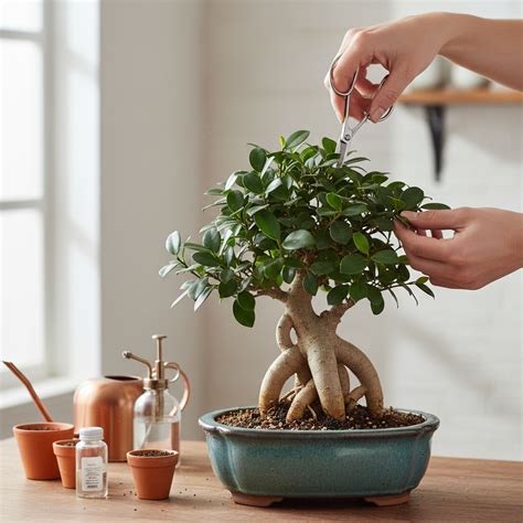 Photo comparative entre un Ficus Ginseng et un Pin des Bouddhistes