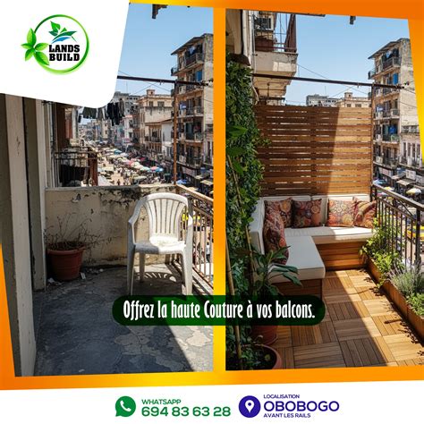 Photo d'un balcon urbain optimisé avec des structures verticales pour haricots à rames