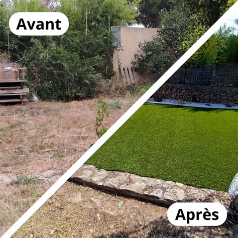 Schéma illustrant l'aplatissement des fibres de gazon synthétique avant et après le passage d'une brosse rotative
