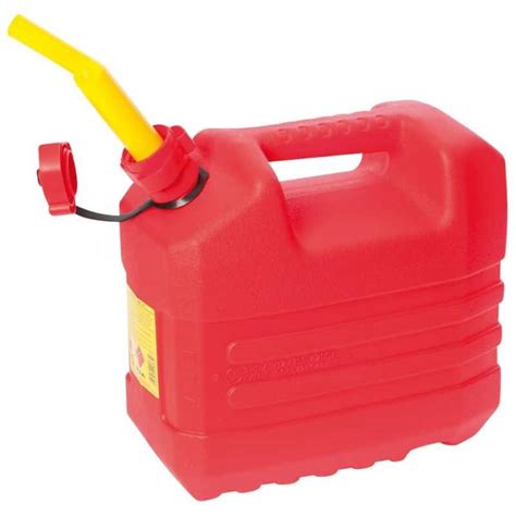 Image d'un jerrican de carburant et d'un kit de nettoyage pour tondeuse