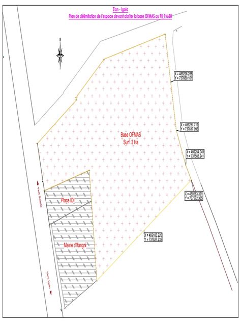 Délimitation du tracé de la bordure